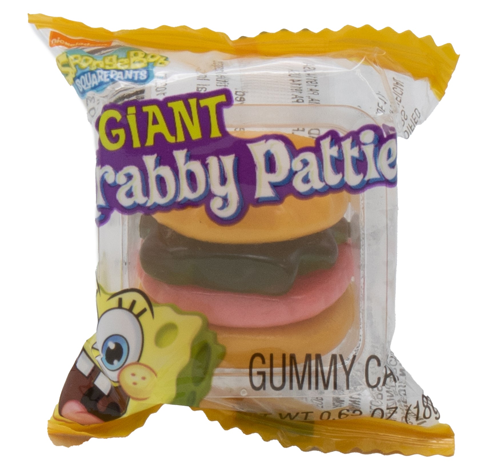 Spongebob Squarepants Giant Original Krabby Patties Gummy Candy 36 Co Frankford Candy 0119