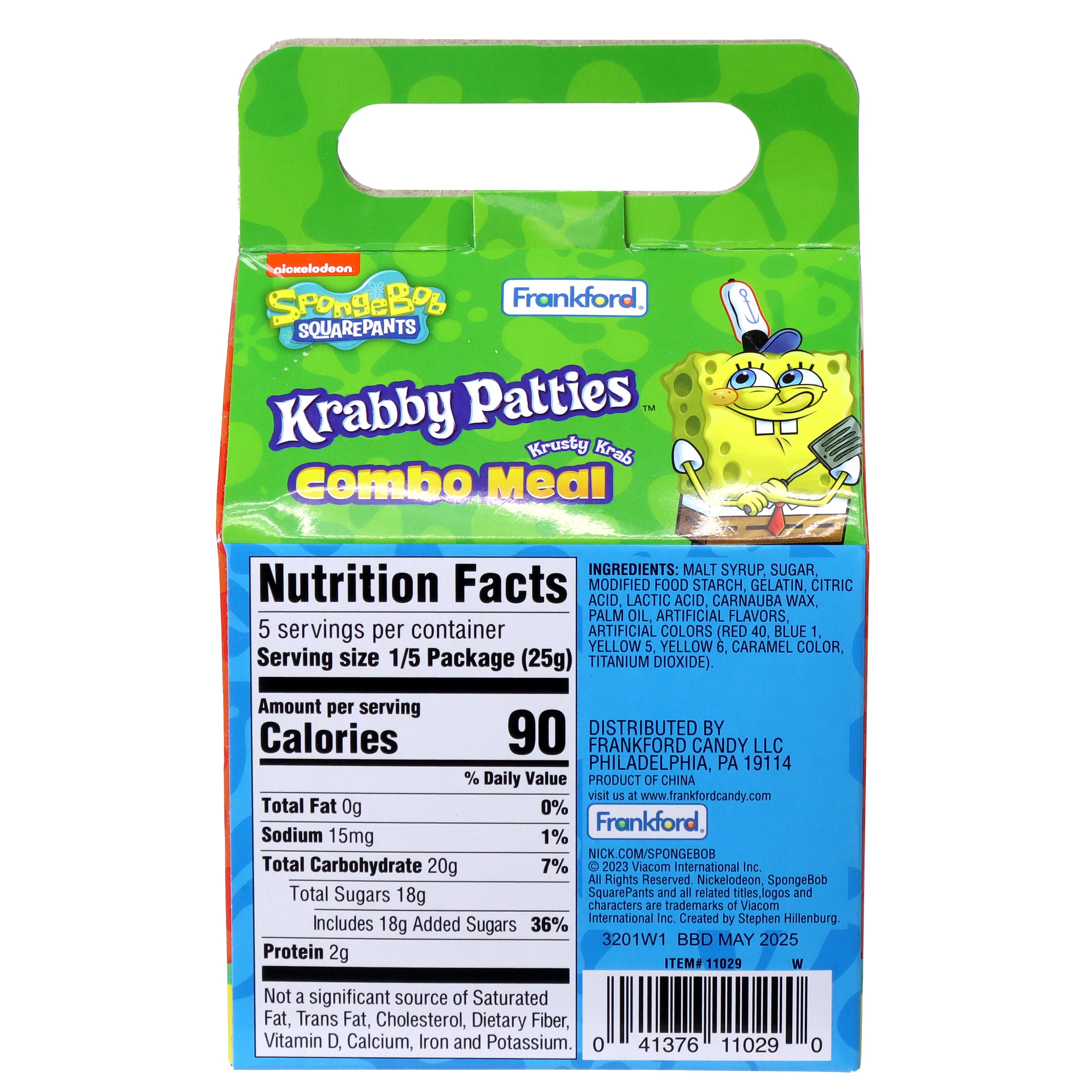 Spongebob Squarepants Krabby Patties Gummy Candy Combo Meal Frankford Candy 6487