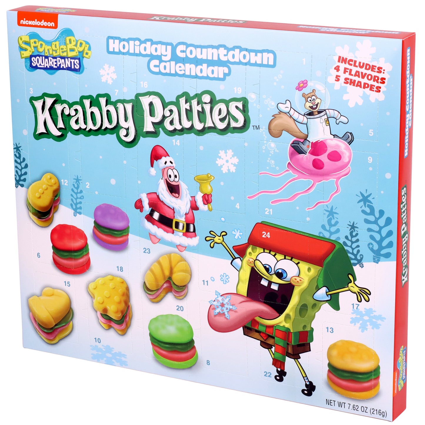 SpongeBob SquarePants Gummy Krabby Patties Advent Calendar, 7.62 Ounces