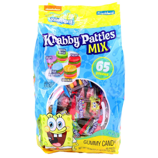 SpongeBob SquarePants Krabby Patties Gummy Burger Candy, 65 Count *Online Only*