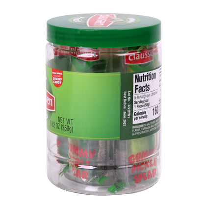 Claussen Jar of Gummy Pickle Spears, 2 Pack