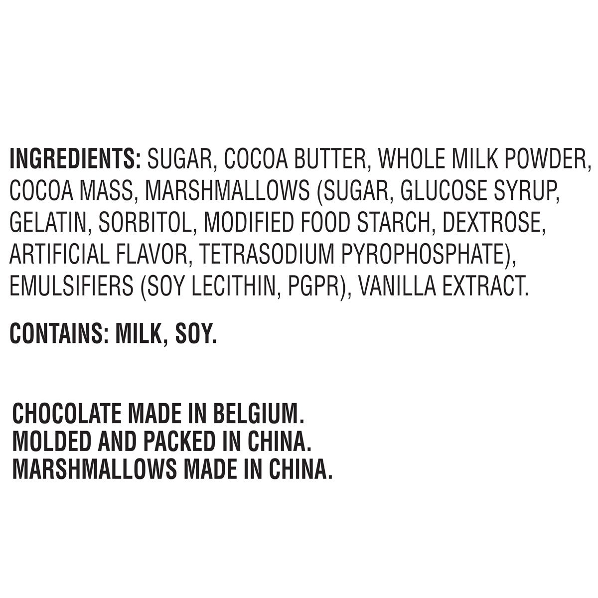 Ingredients for Hot Chocolate BOMB®