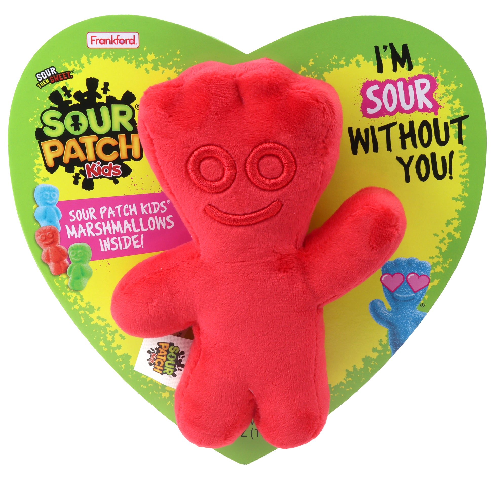 Sour Patch Kids Heart Box with Plush Toy & Marshmallows
