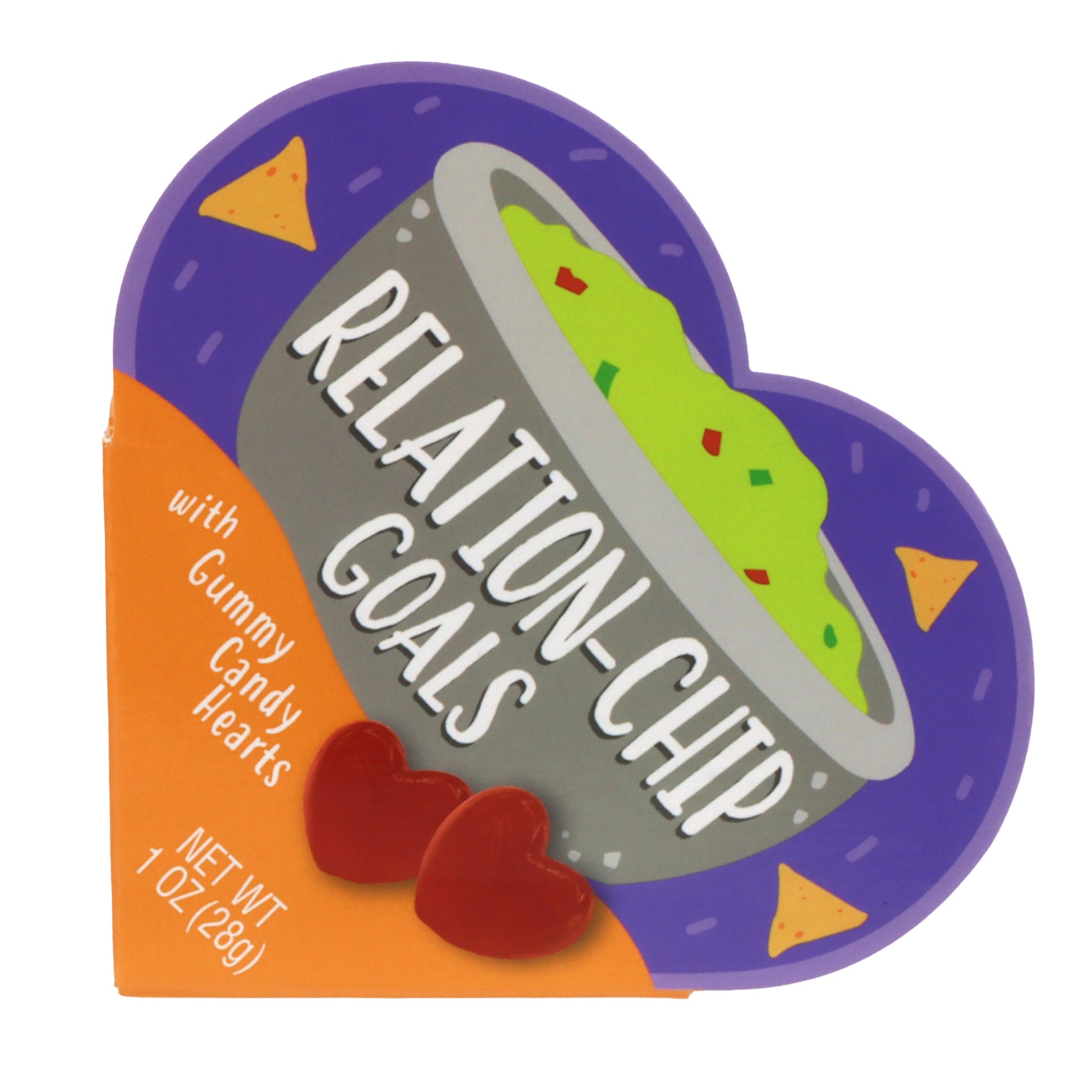 chips and guac plush and gummy heart box 