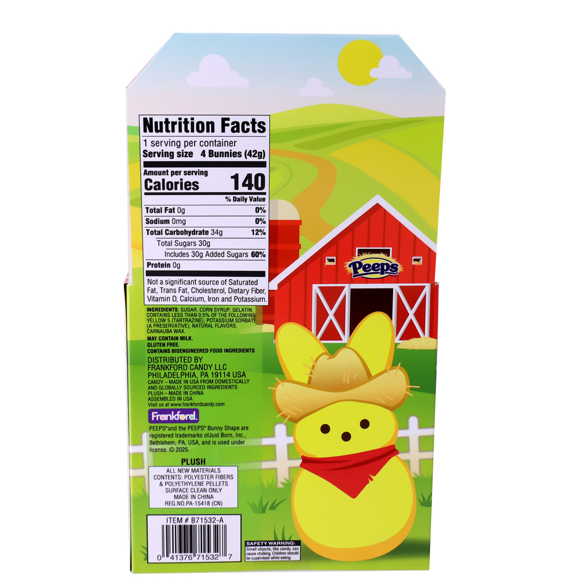 Peeps Farmhouse Bunny Plush Gift Set