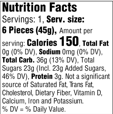 Nutrition Facts 