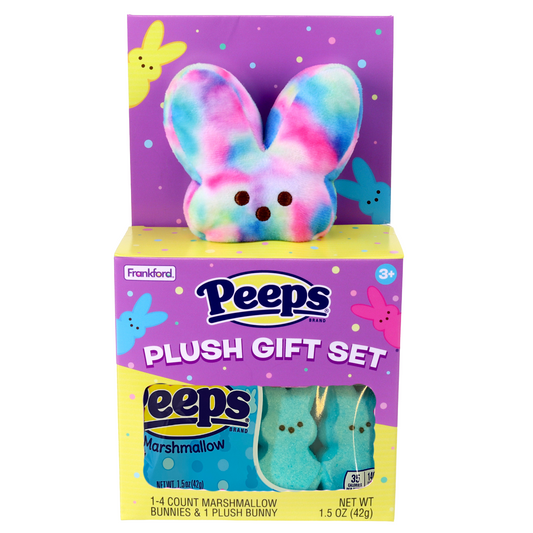 PEEPS® Tie Dye Plush Bunny House Gift Set